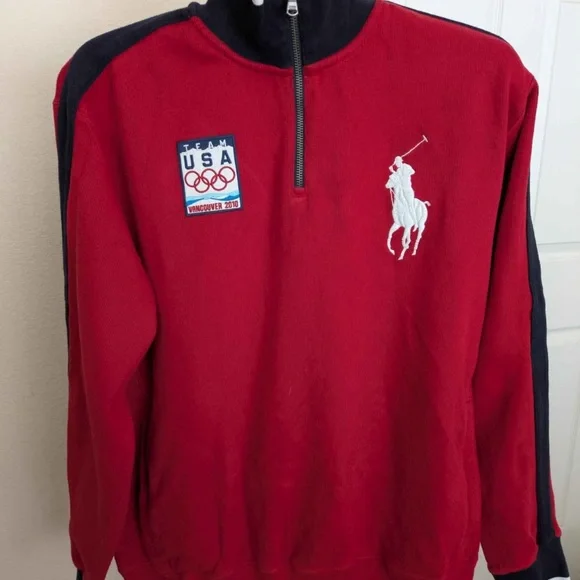 Polo Ralph Lauren Vancouver Olympic 2010 1/4 Zip Sweater - Picture 1 of 3